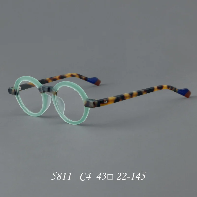 Luxury Acetate Round Eyeglass frames Square Retro Women Men Full Rim Glasses New